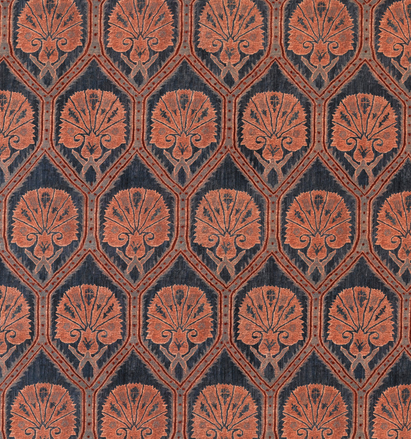Ottoman Lampas - Blue