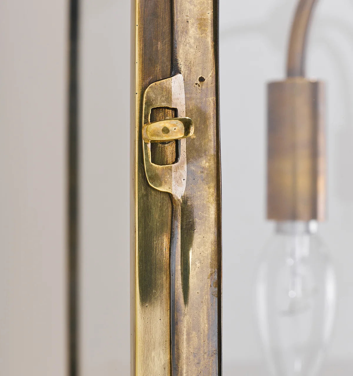 Corsham Lantern Large - Antique Brass - Downward Candles