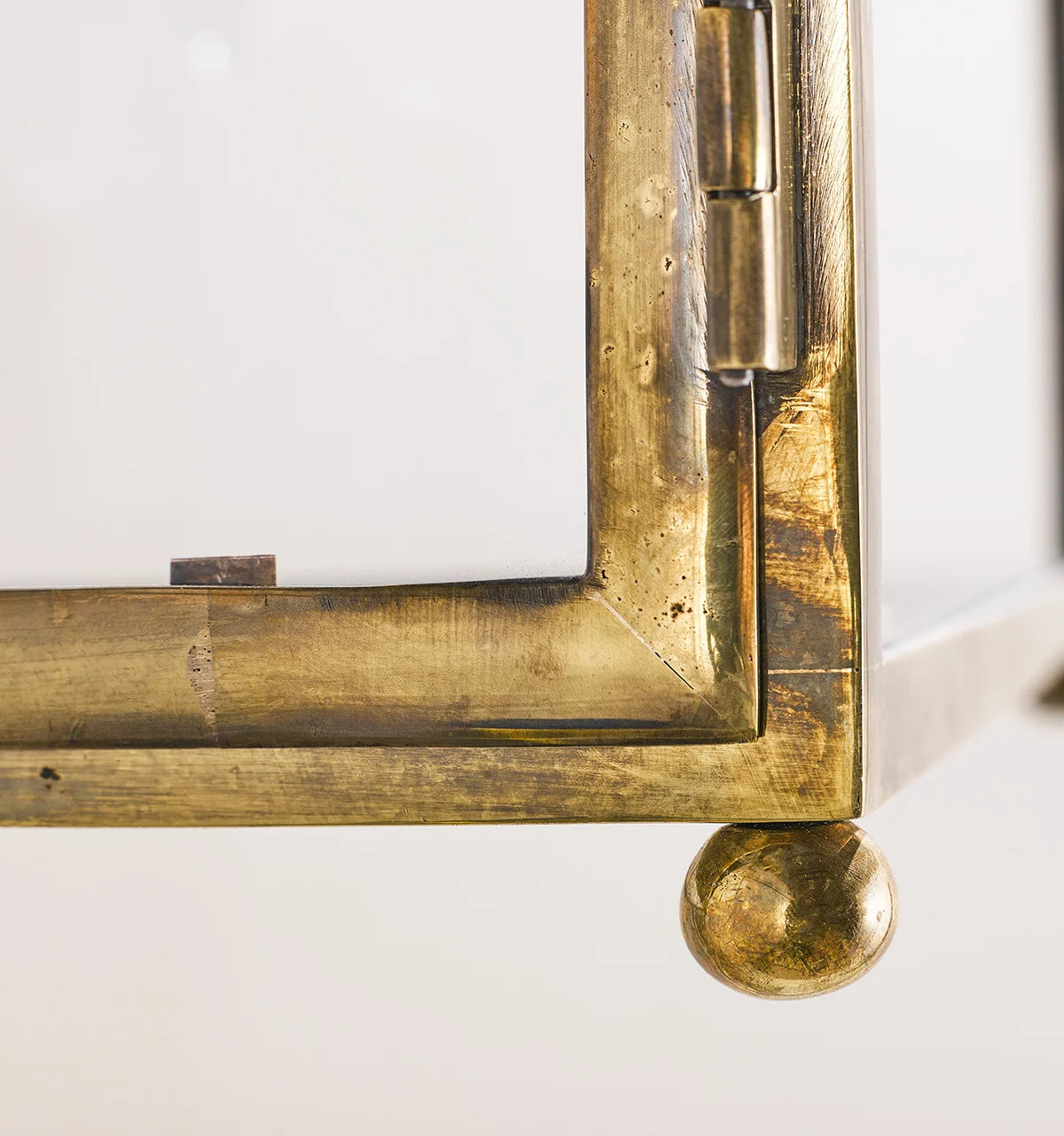 Corsham Lantern Large - Antique Brass - Downward Candles