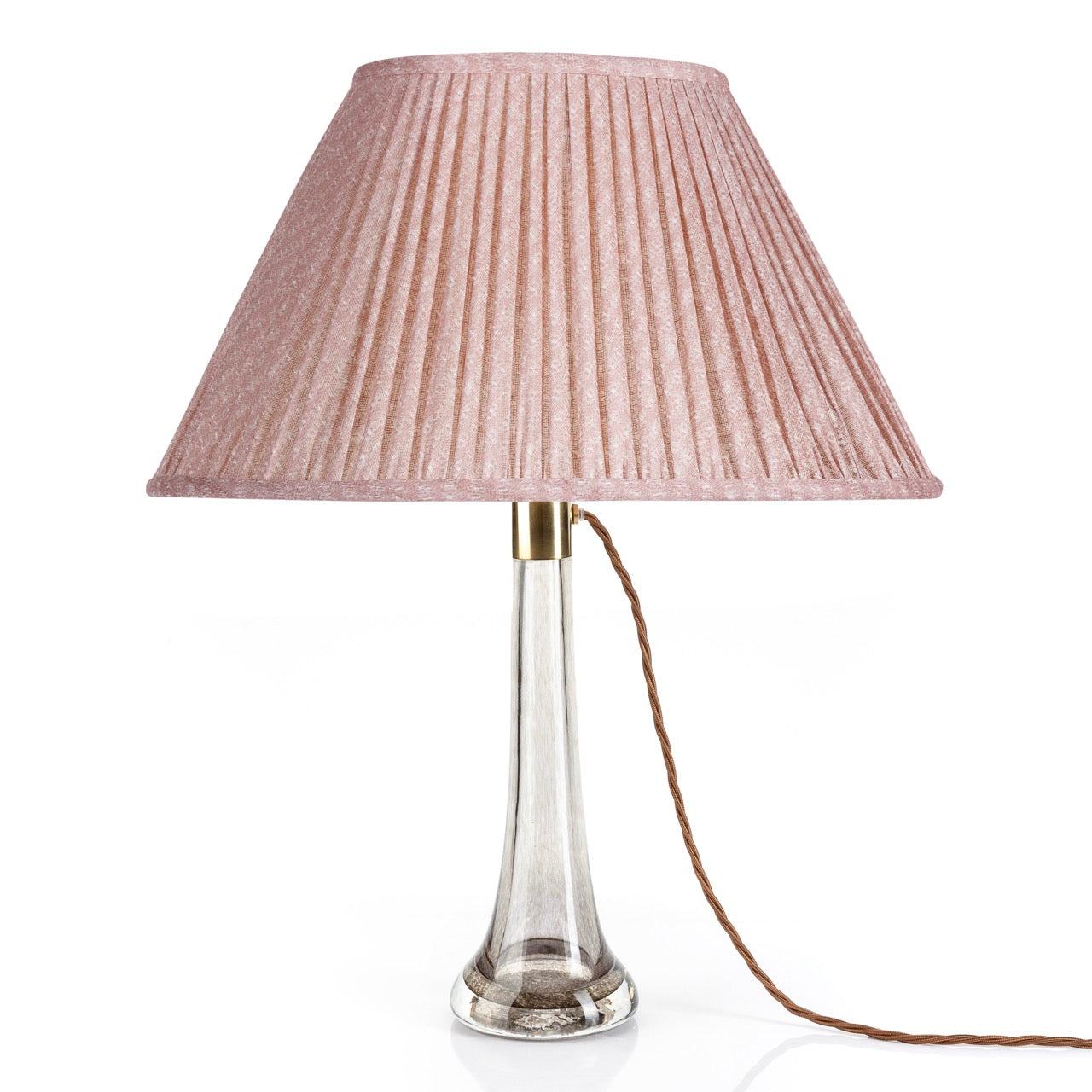 Oval Lampshade in Pink Figured