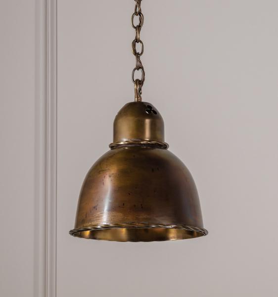 Gothic Helmet Lamp - Antique Brass