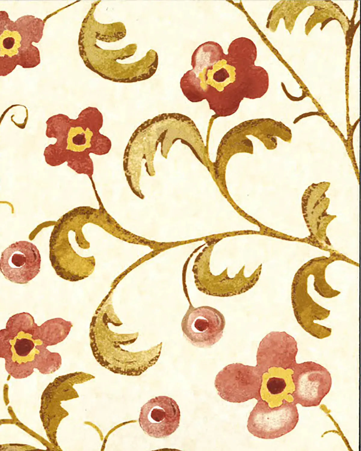 Ornella with Berries Wallpaper - Woodrose
