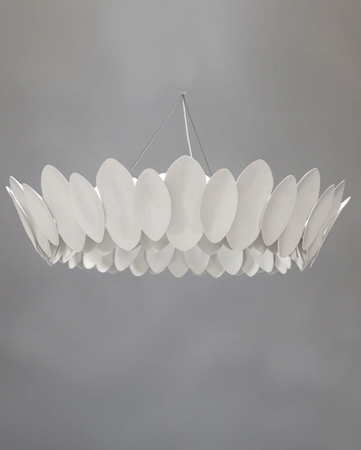 Petal Chandelier 60in - White Plaster
