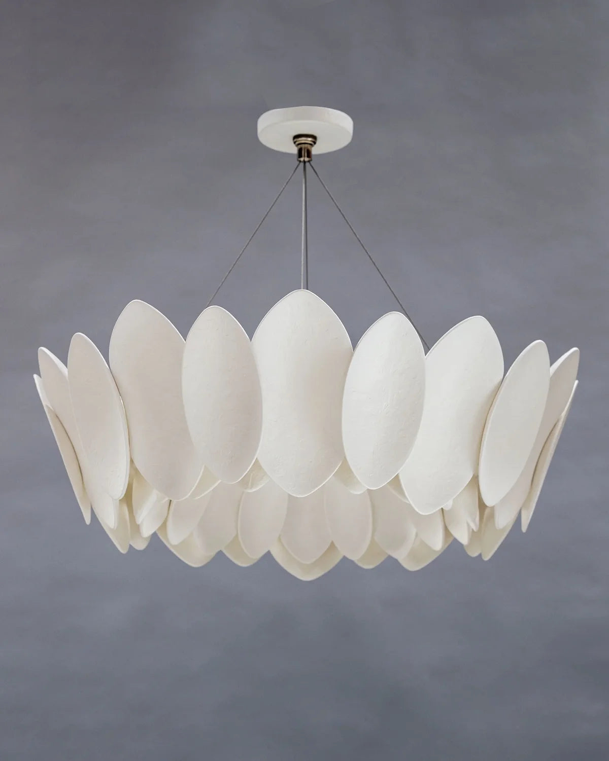 Petal Chandelier 36in - White Plaster