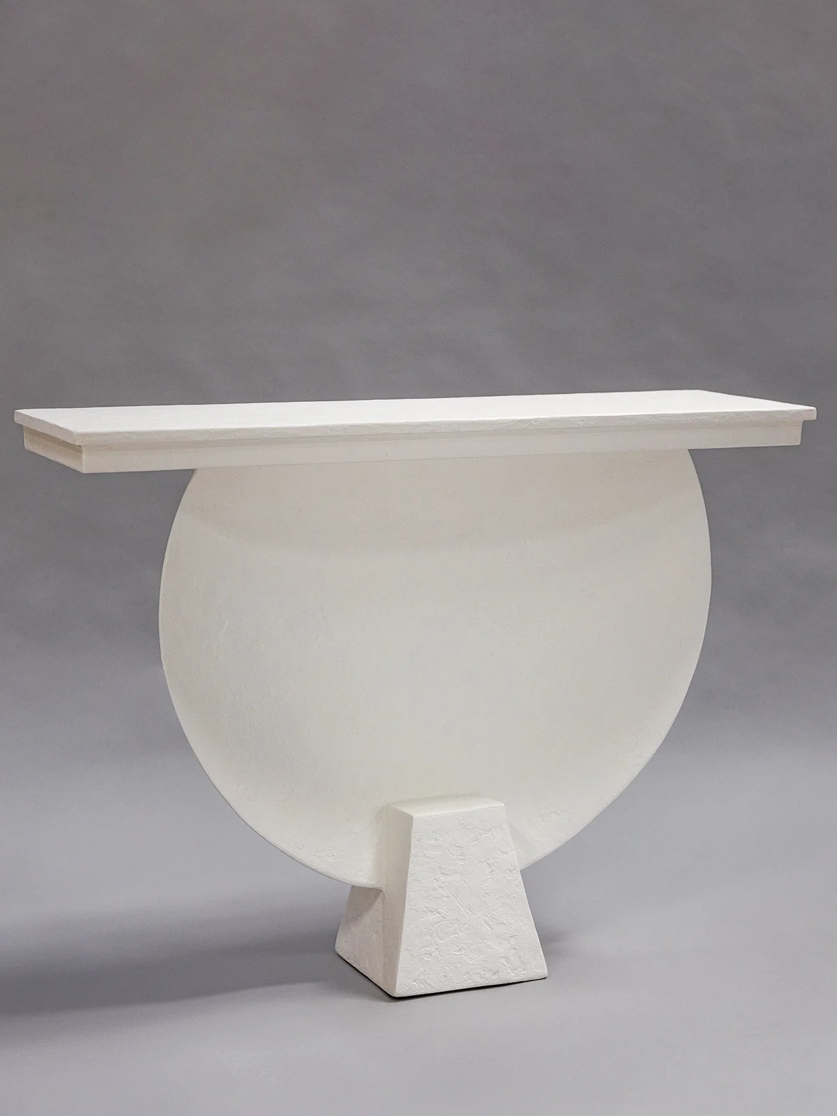 Shell Console - White Plaster