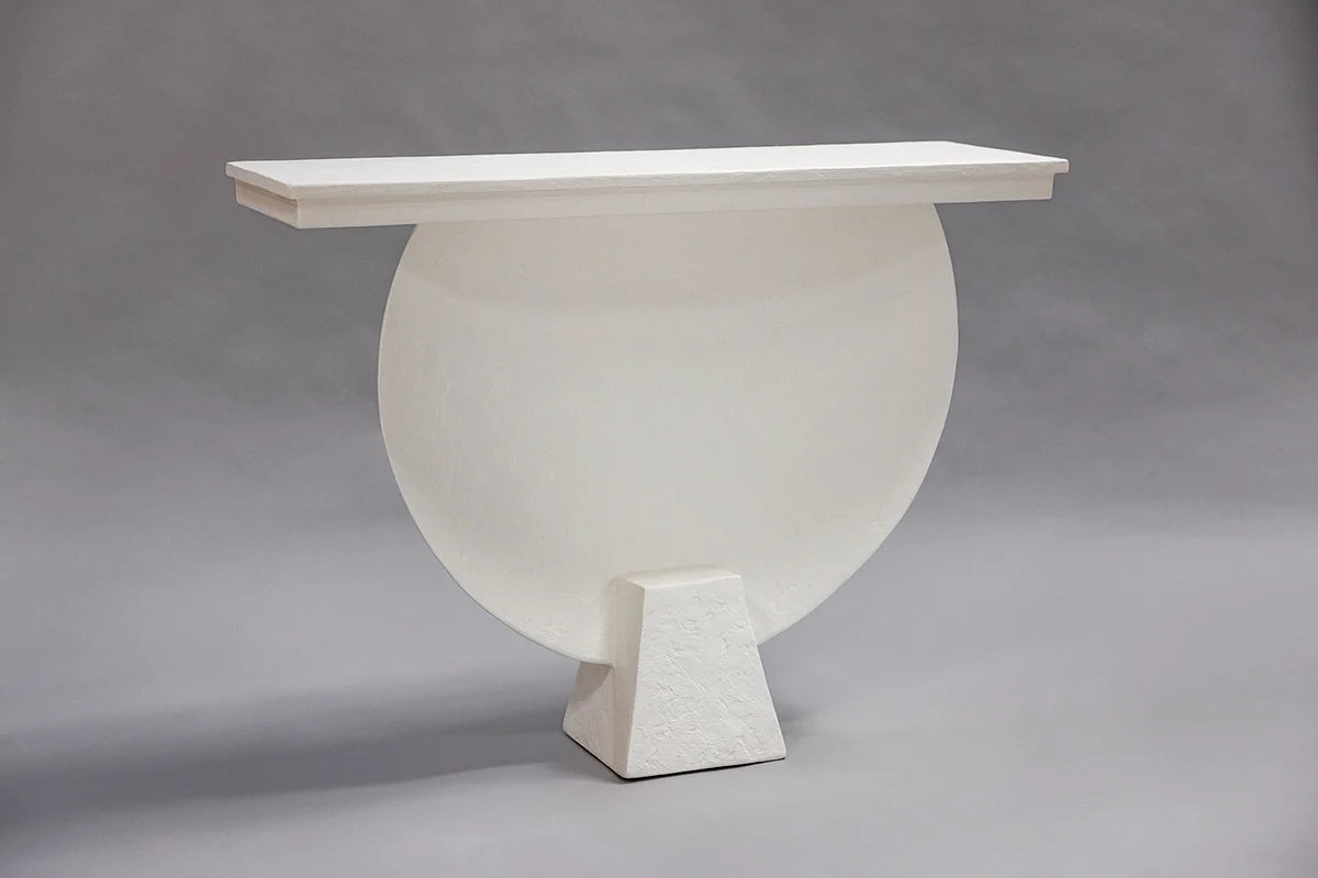 Shell Console - White Plaster