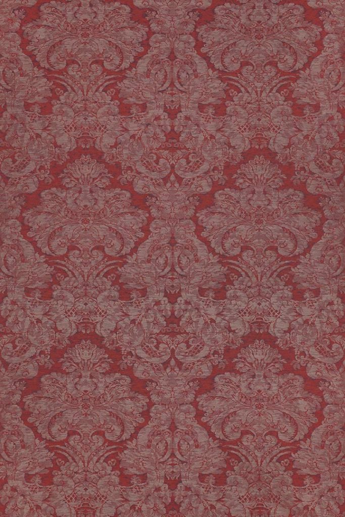 House Ottoman - Ruby Red / Linen