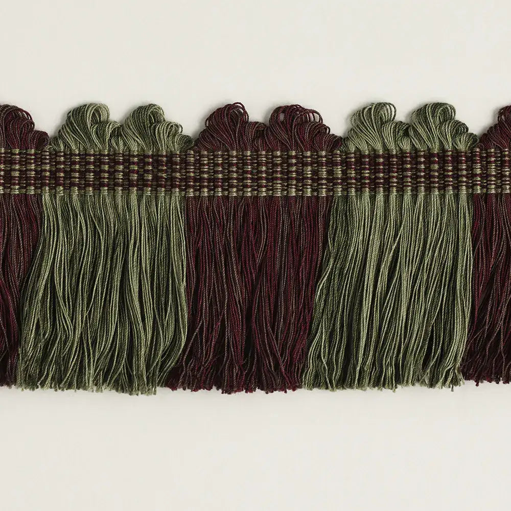 Fan Top Block Fringe - Red Green
