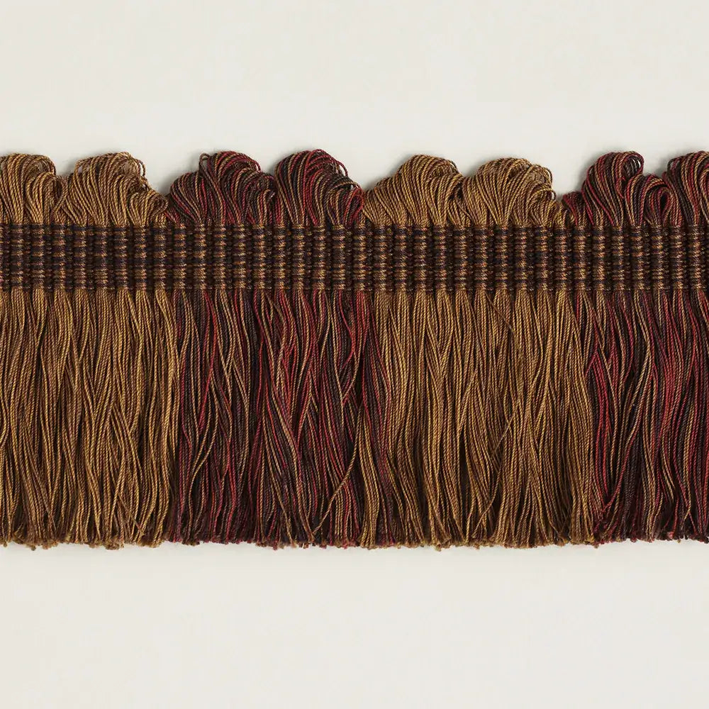 Fan Top Block Fringe - Brown