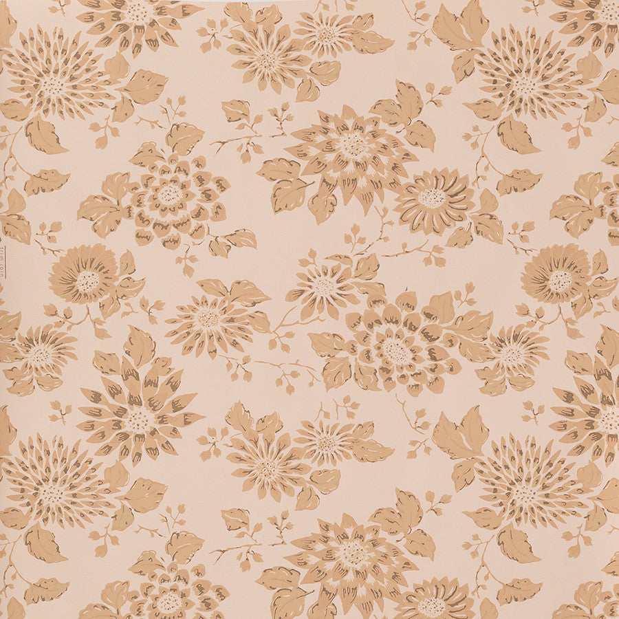 Japanese Stencil Wallpaper - Brown