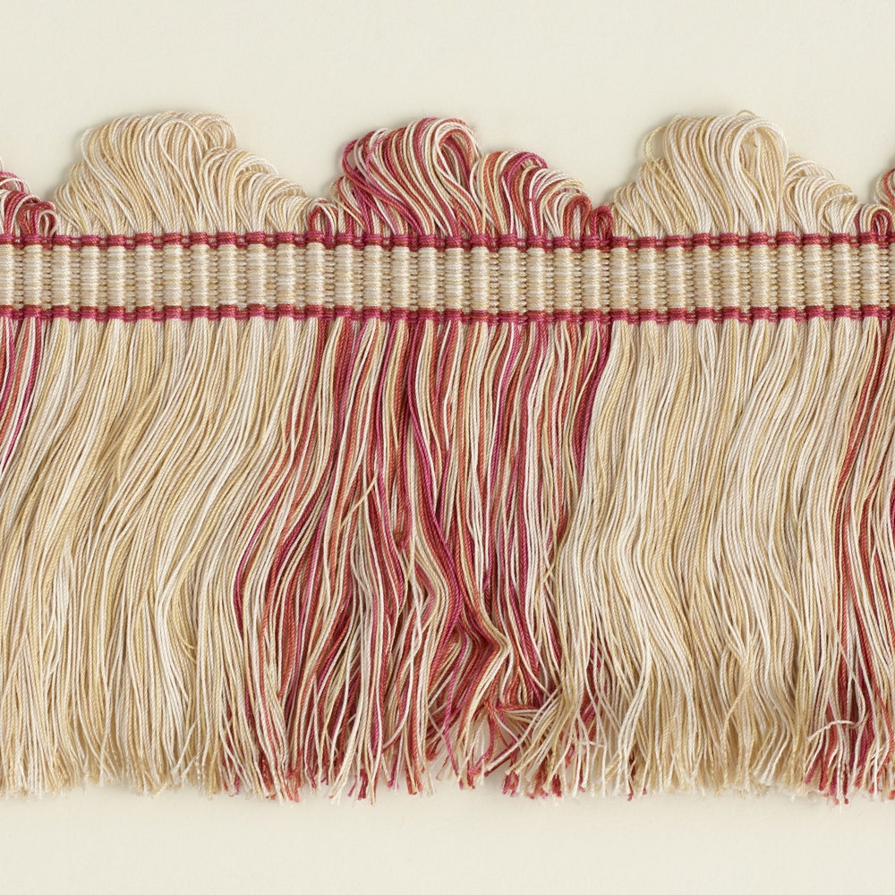 Fan Top Block Fringe - Old Rose