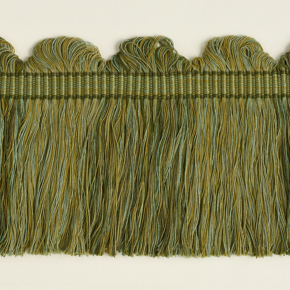 Fan Top Block Fringe - Verdigris 2 Cols