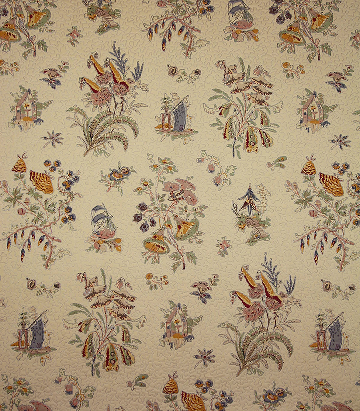 Flower Pagoda Quilted - Mustard Parchment