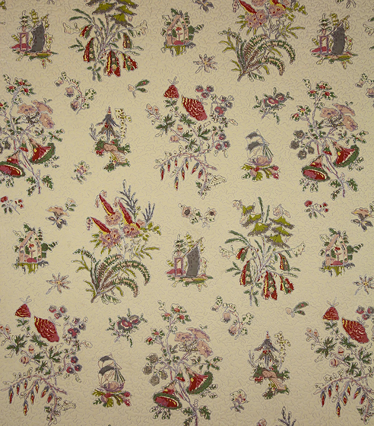 Flower Pagoda Quilted - Rose Parchment