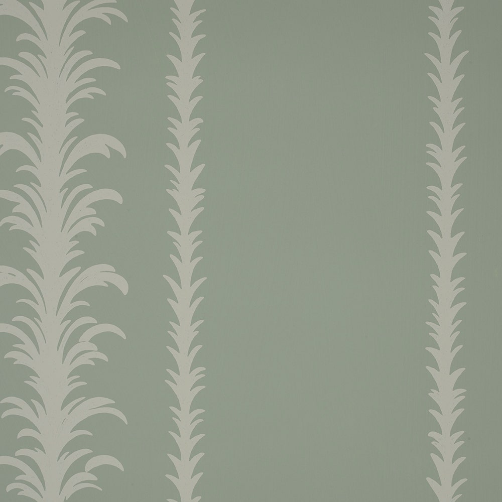 Palm Stripe Wallpaper - Pearl Grey