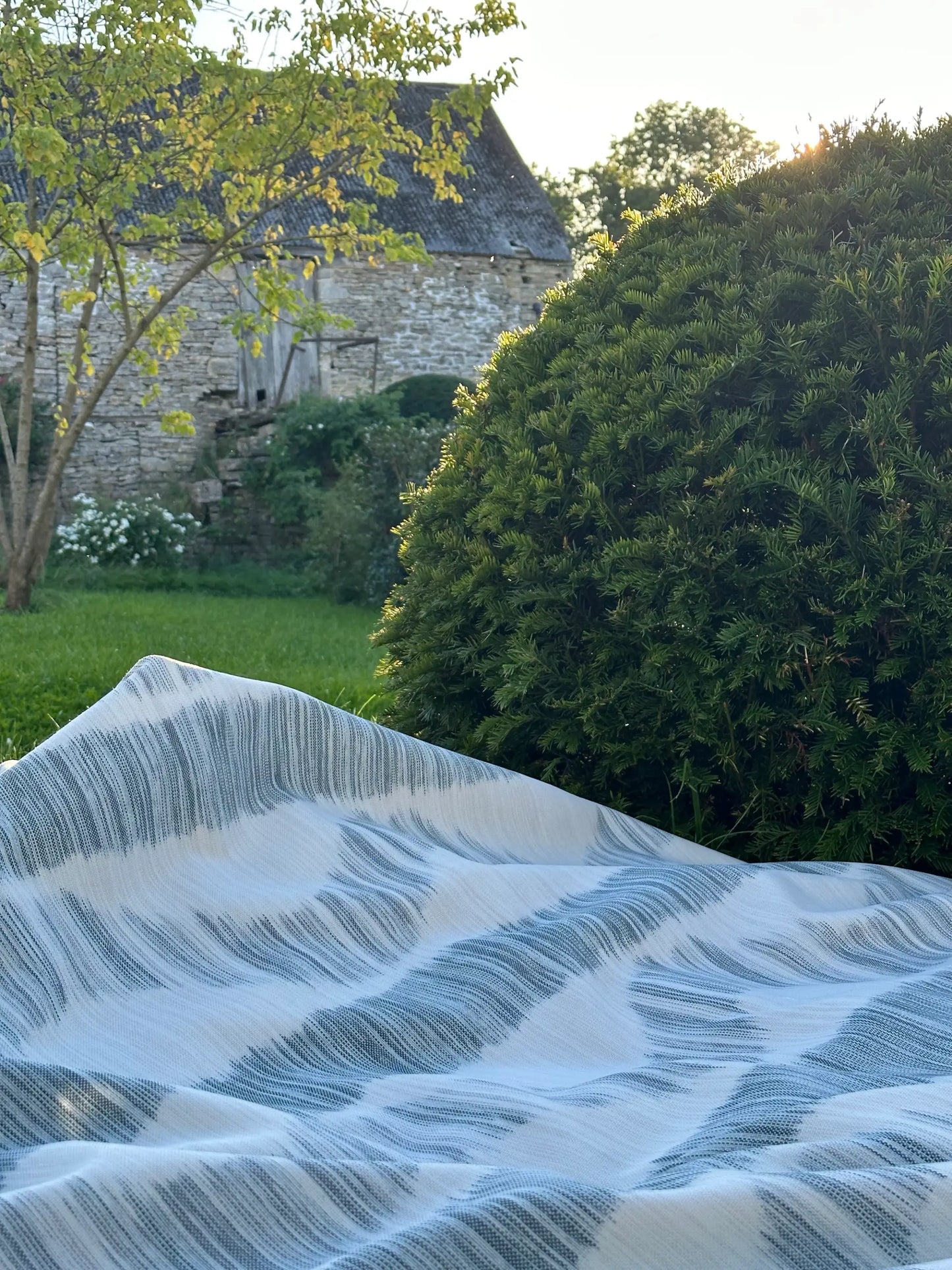 Wave Ikat - Indigo Blue