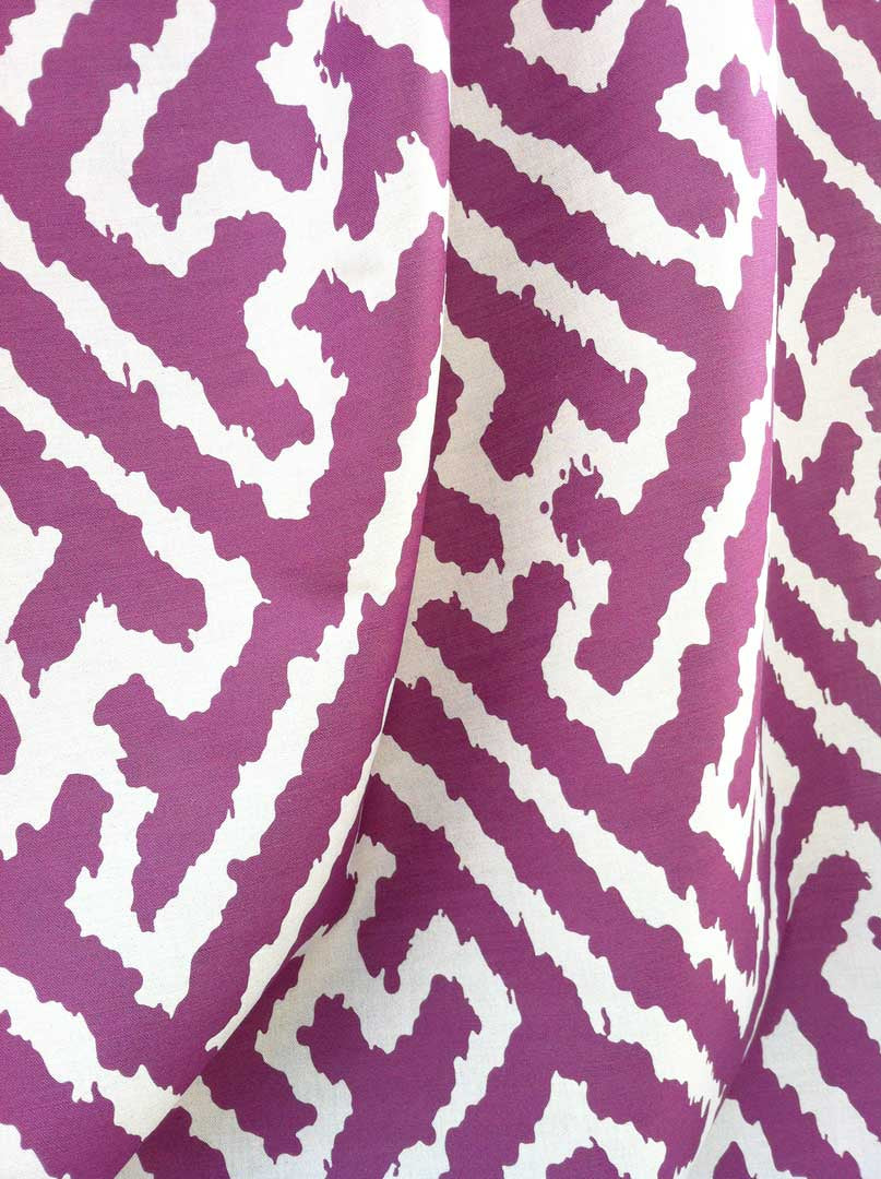 Fretone - Purple on Natural Linen