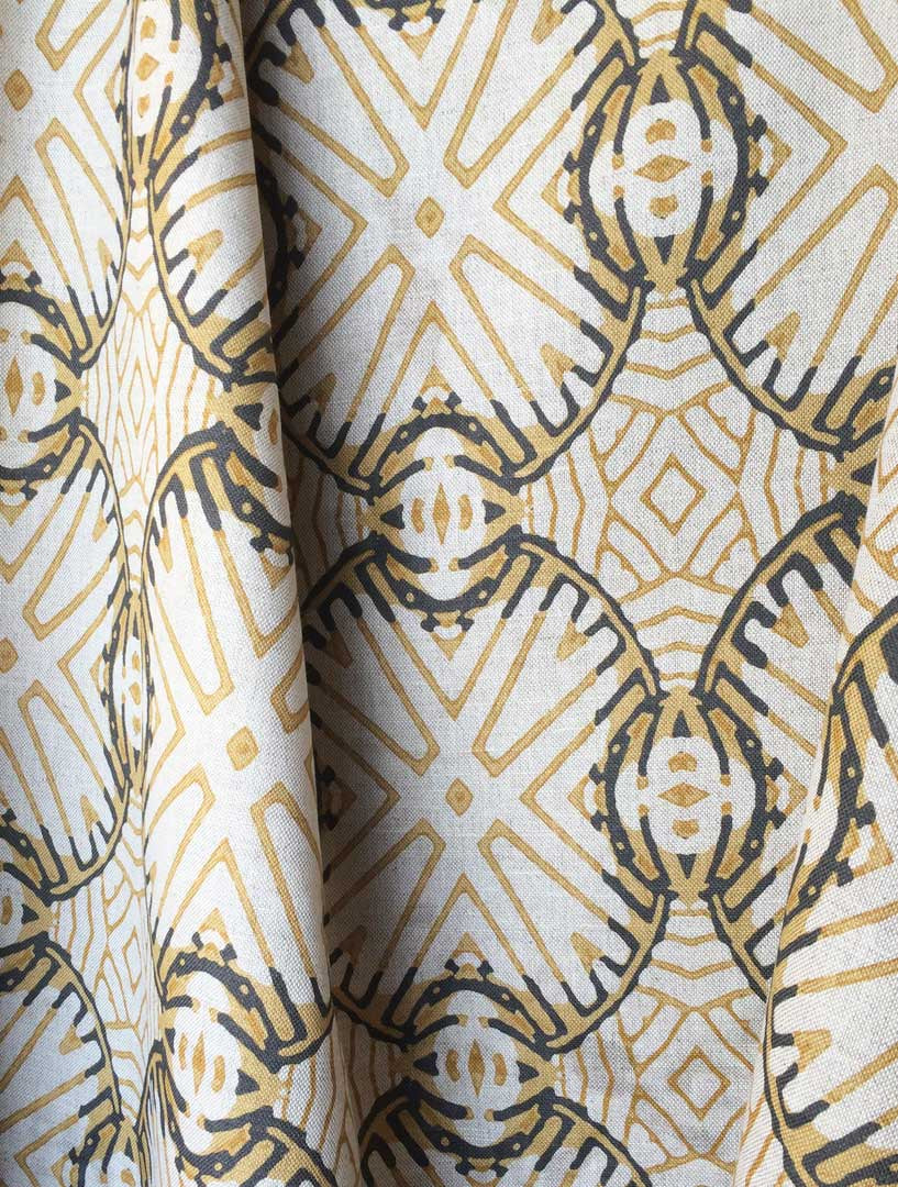 Bantu - Brown on Natural Linen