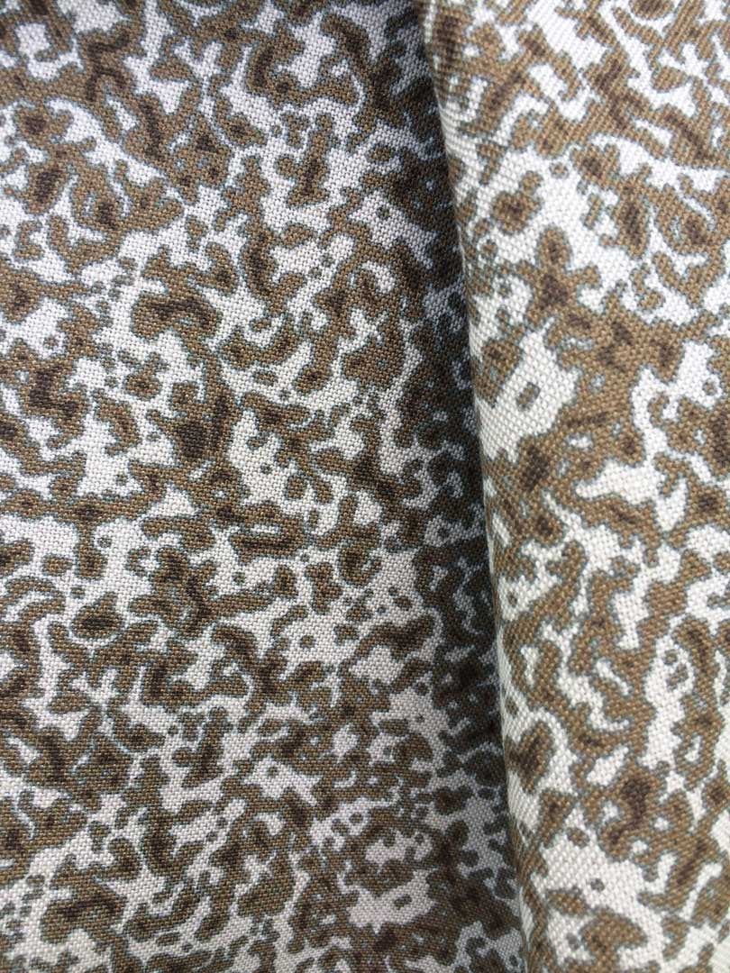 Mokume - Brown on Natural Linen