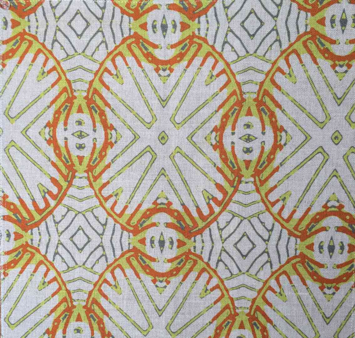Bantu - Pumpkin on Natural Linen