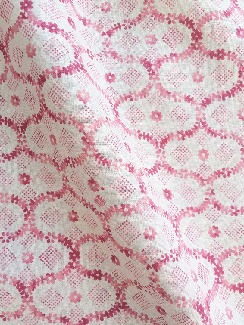 Rouen - Pink on Natural