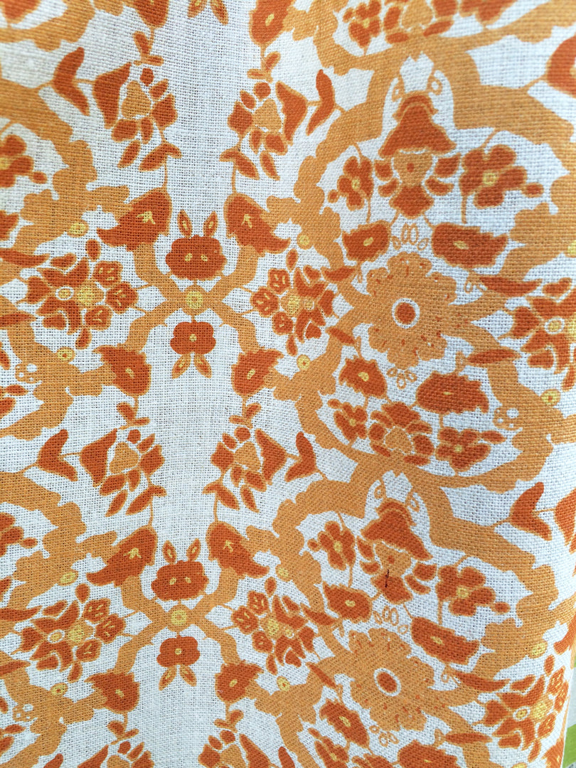 Kerman Mini - Oranges on Natural Linen