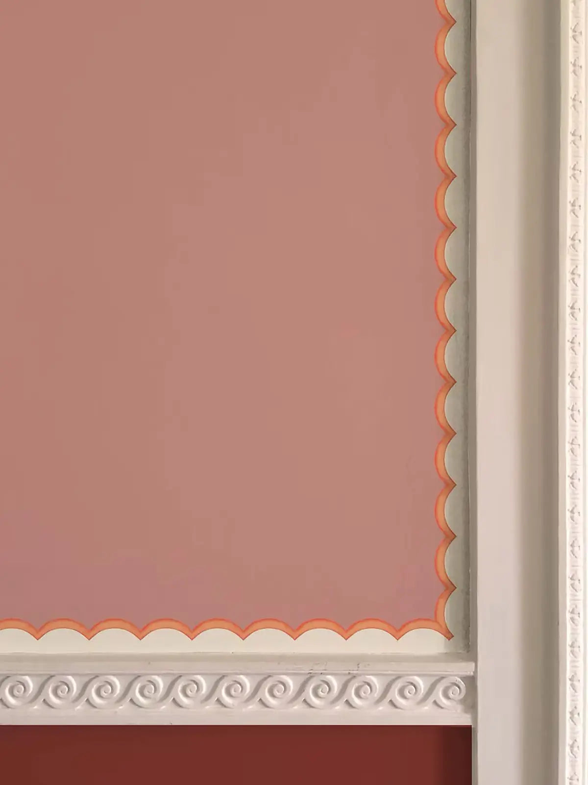 Scalloped Wallpaper Border - Orange
