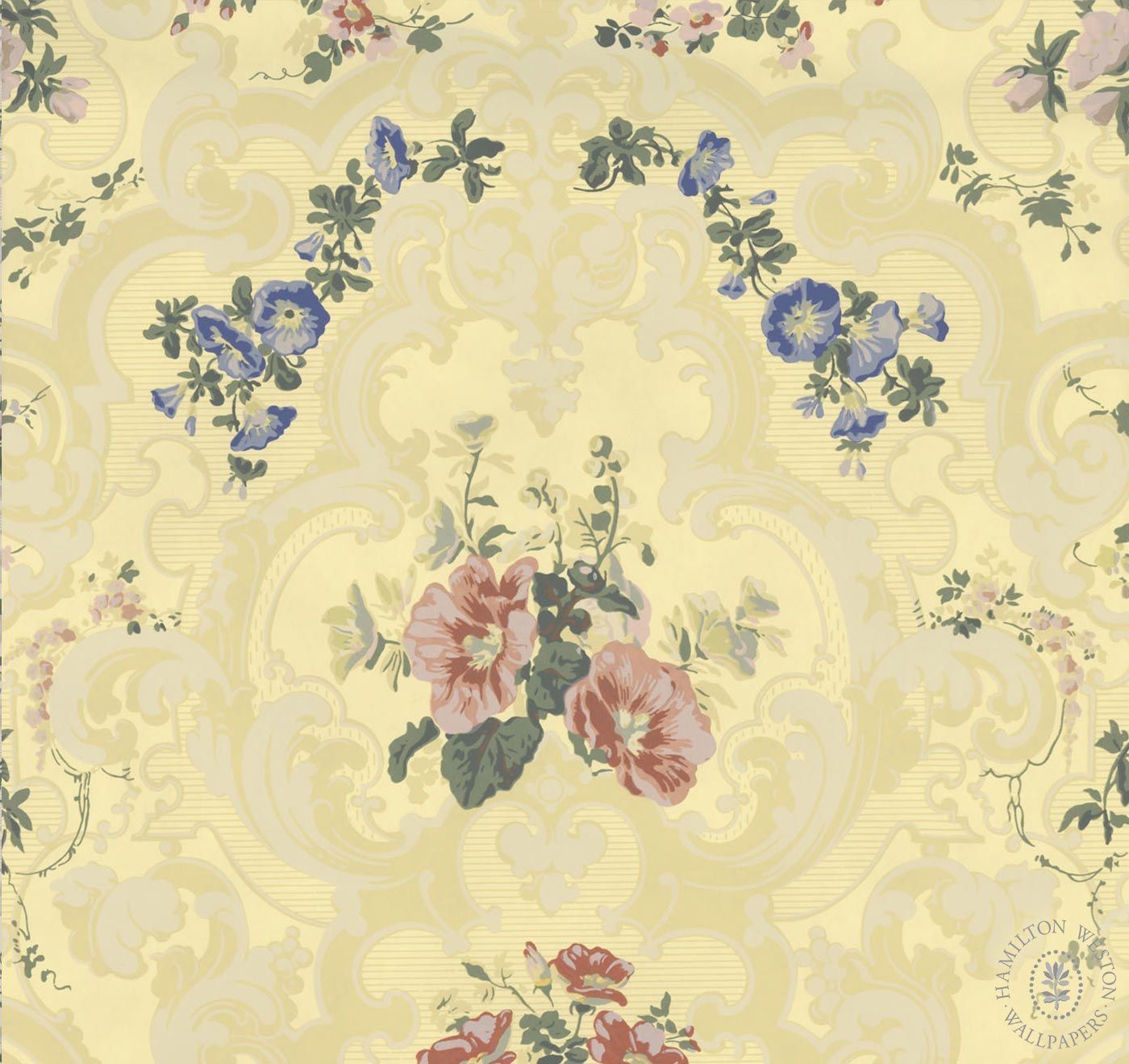 Uppark Yellow Bedroom Wallpaper - 2