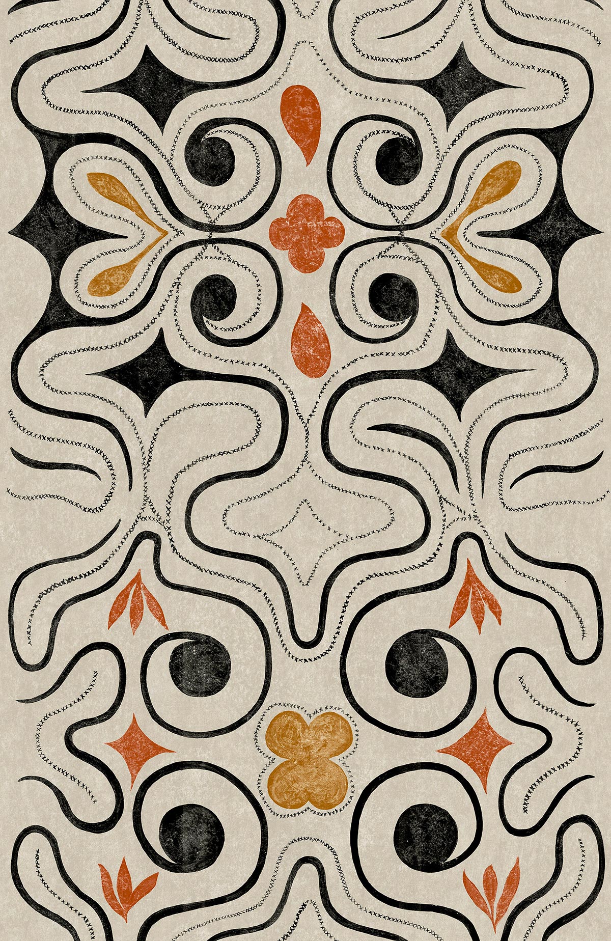 Ainu Wallpaper - Elm White