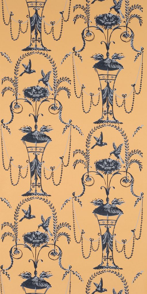 Arabesque Pigeons Wallpaper - B