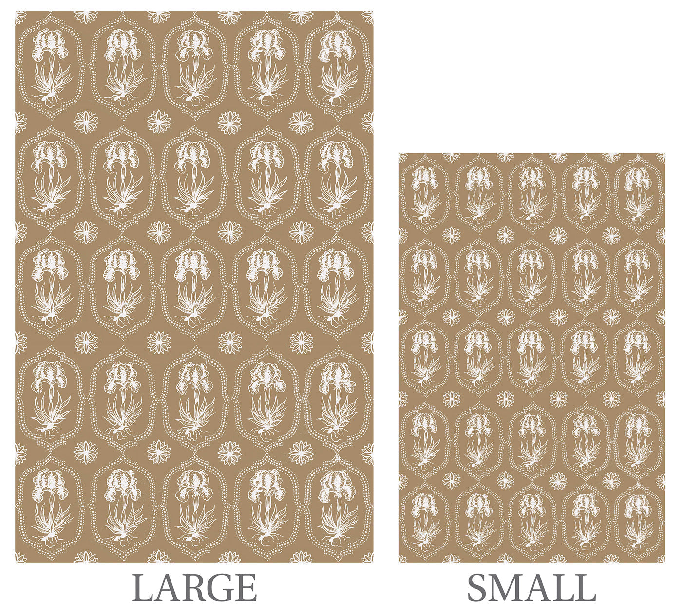 Besler Iris Wallpaper - Tobacco Small
