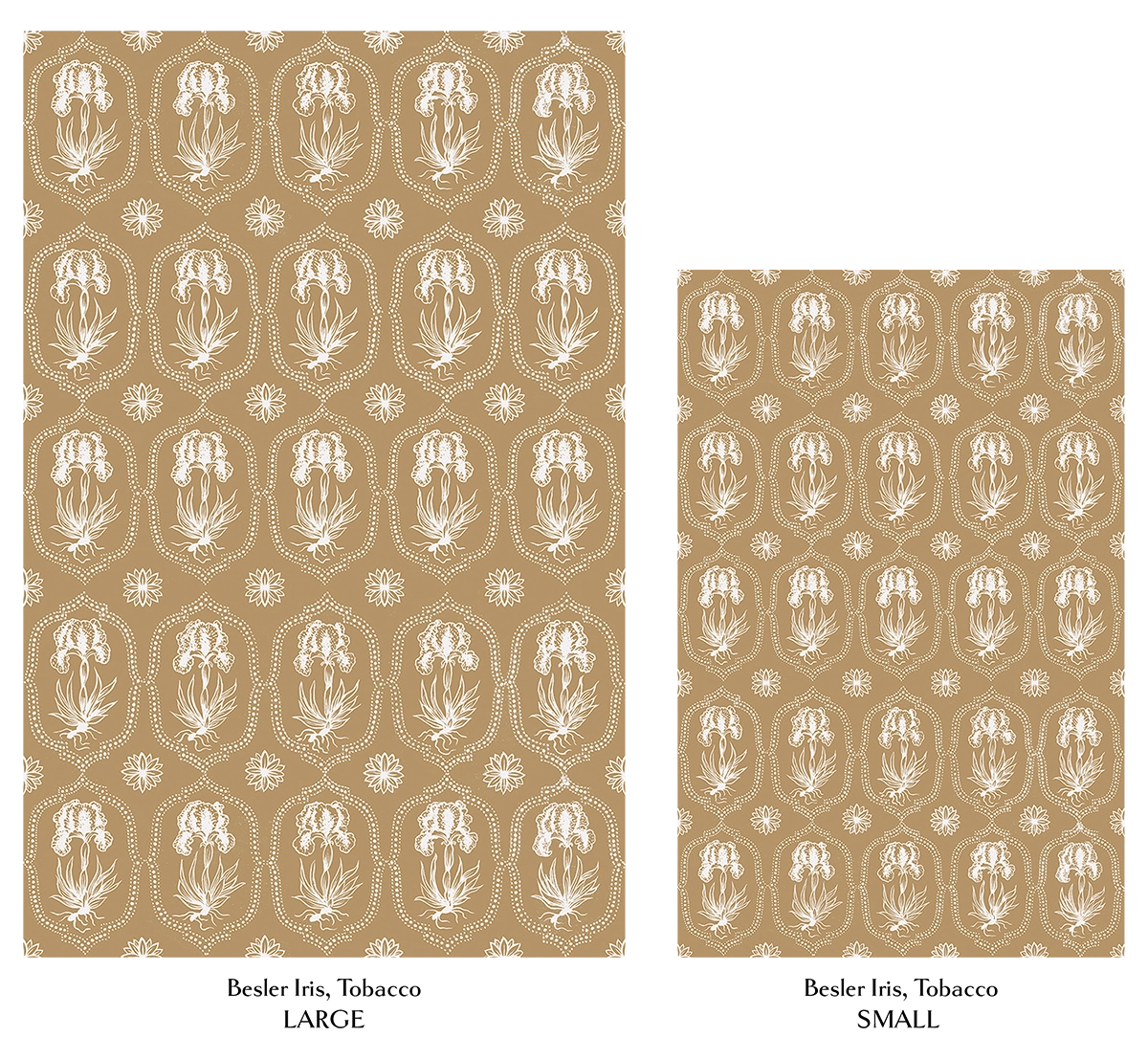 Besler Iris Wallpaper - Tobacco Large