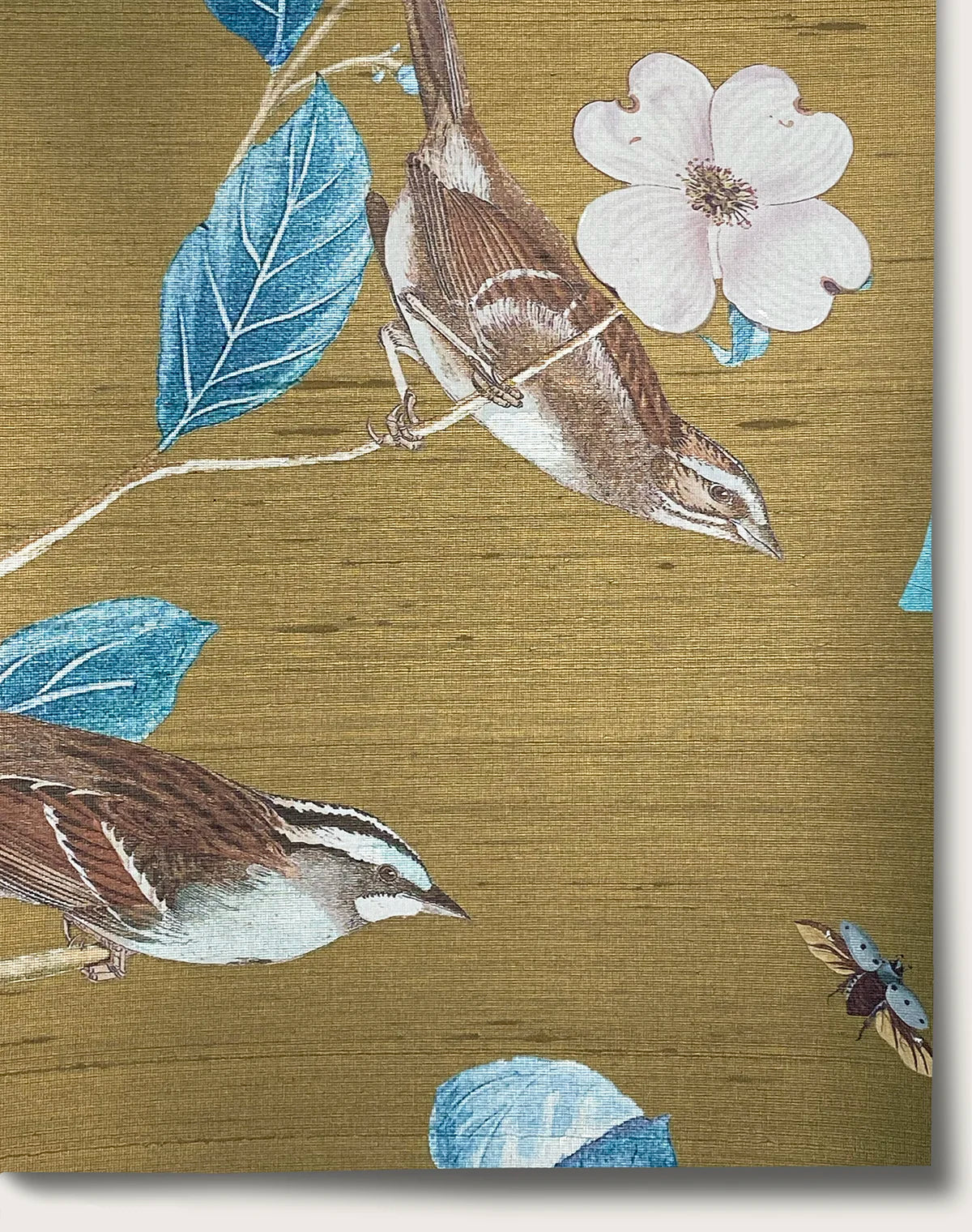 Botanical Wallpaper Mural - Green Gold