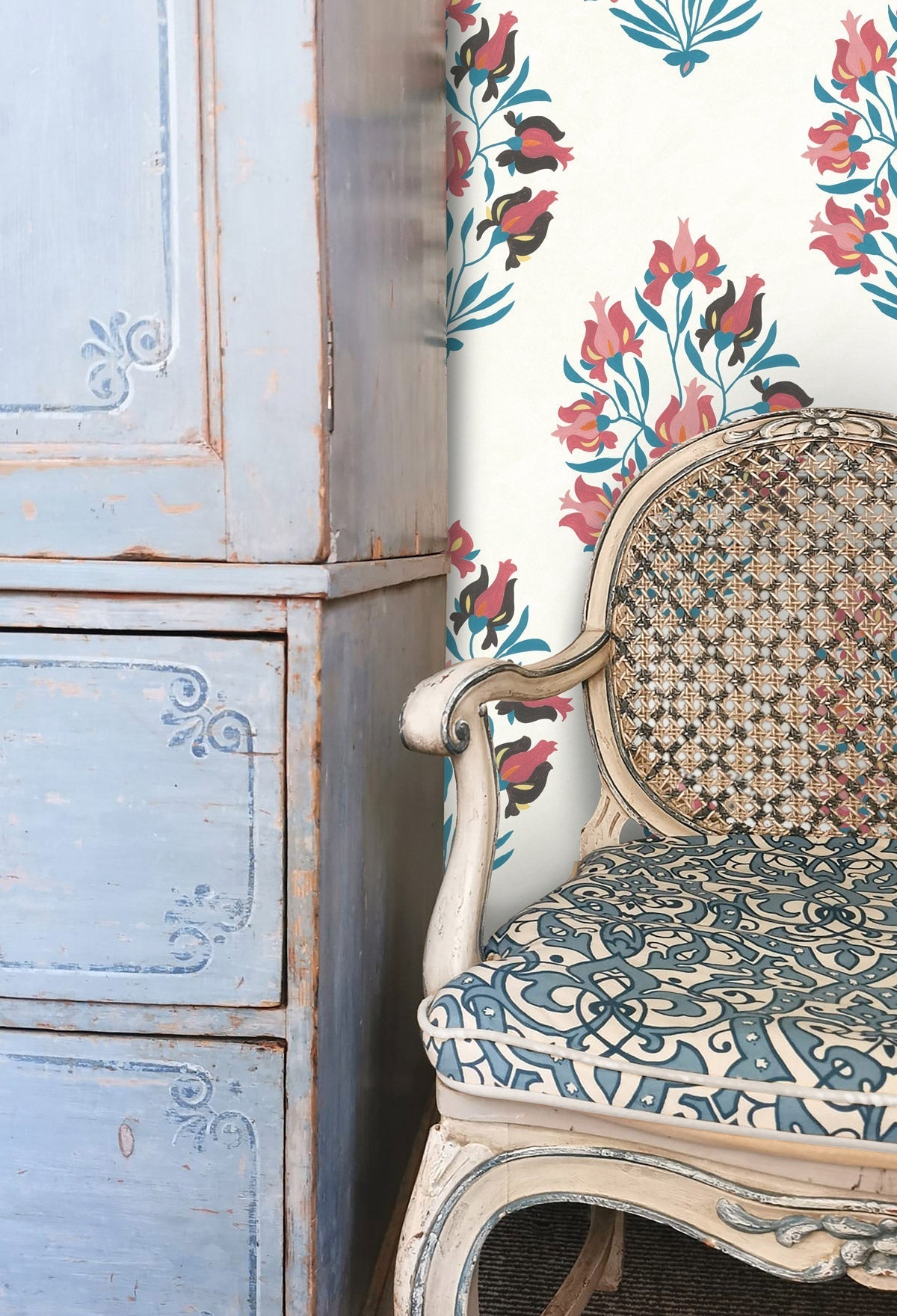 Bukhara Wallpaper - Steppes Blue Small