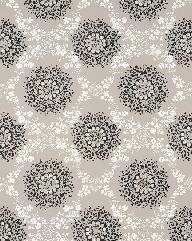Bull's Head Medallion Wallpaper - A