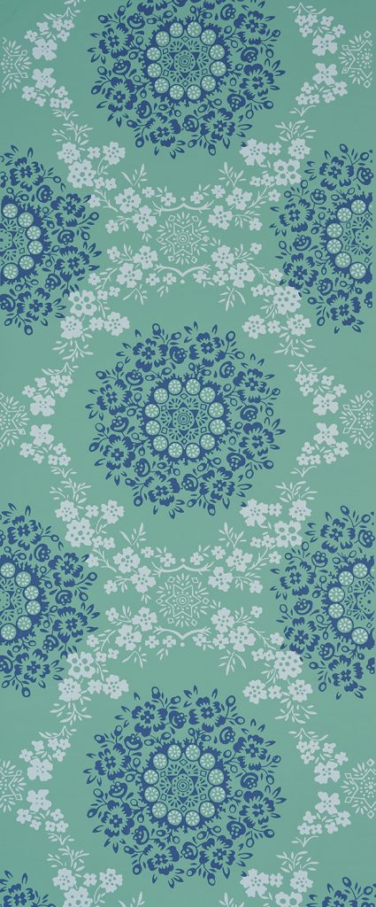 Bull's Head Medallion Wallpaper - B