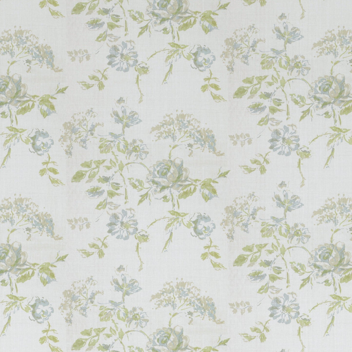 Cecily - Aqua/Green On Ivory