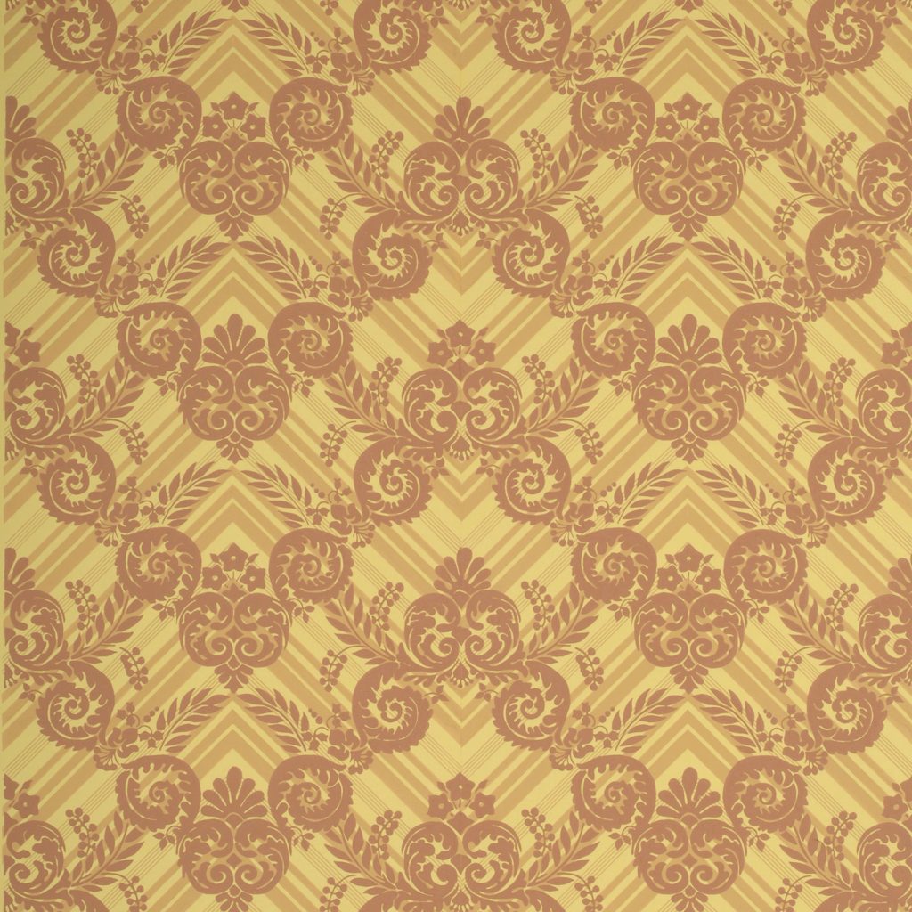 Chevron and Laurel Wallpaper - A