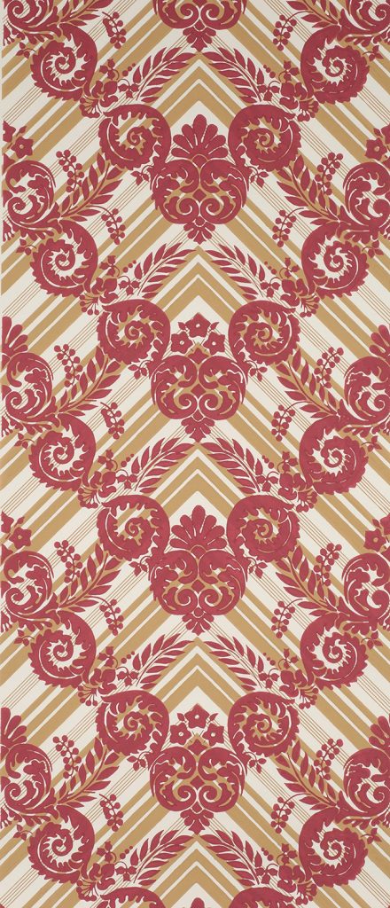 Chevron and Laurel Wallpaper - D