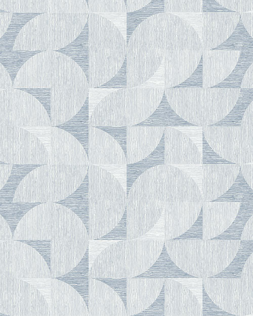 Circle Squared Wallpaper - Blue Gray