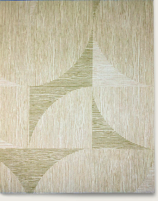 Circle Squared Wallpaper - Subtle Green