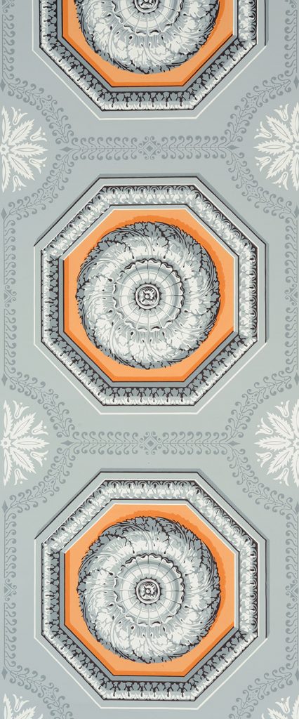 Coffered Rosette Wallpaper - B
