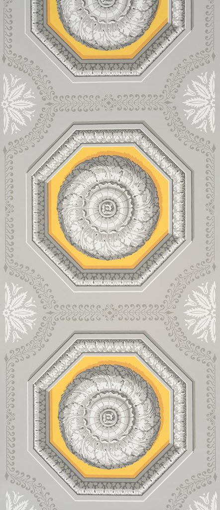 Coffered Rosette Wallpaper - C