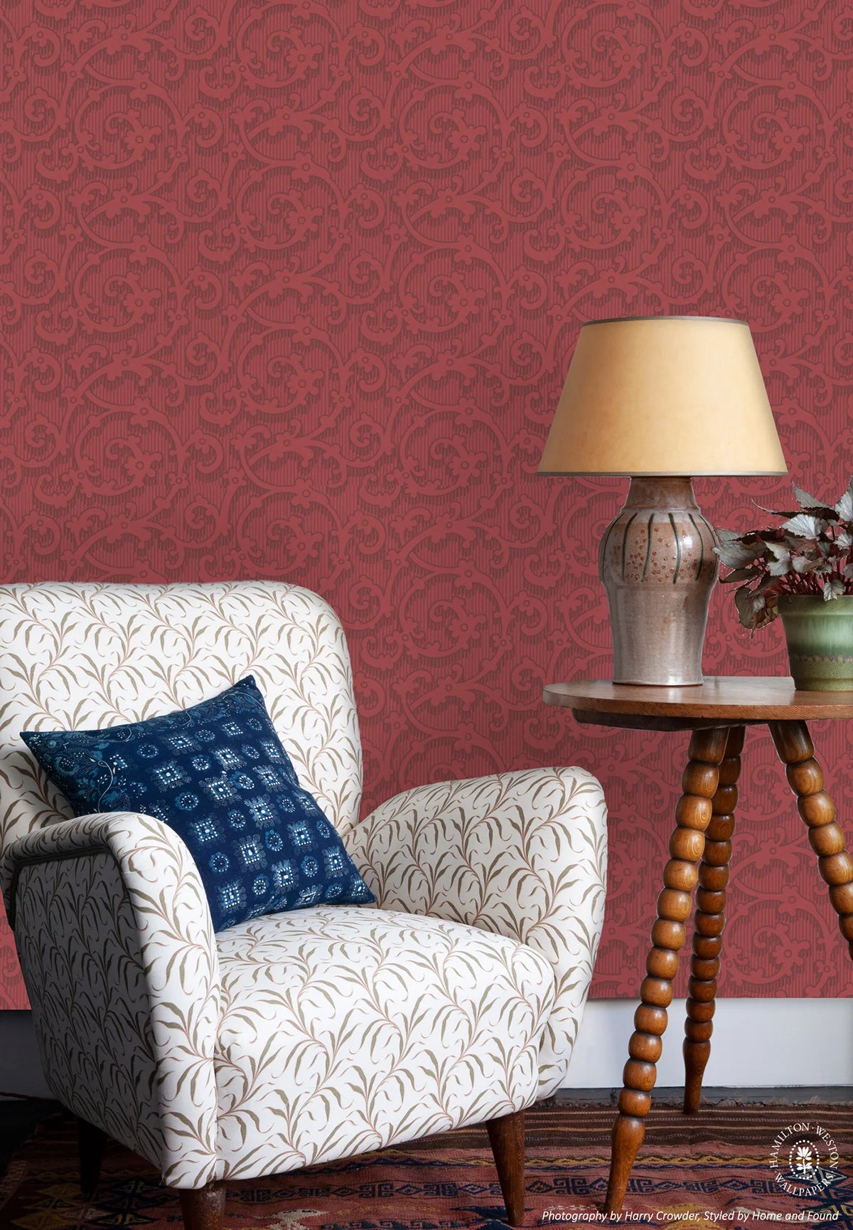 Cyfarthfa Damask Wallpaper - 1