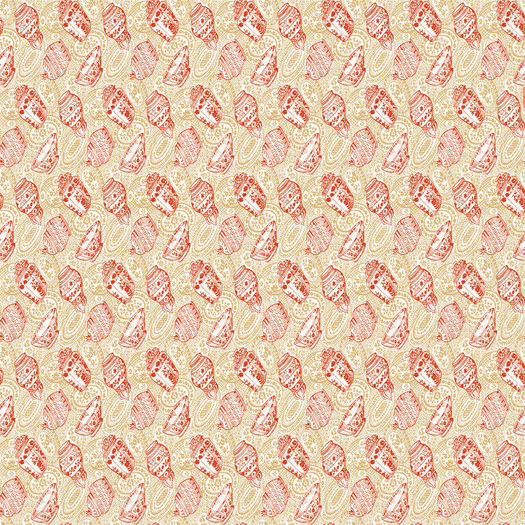 Char Ming Wallpaper - Rose / Tan