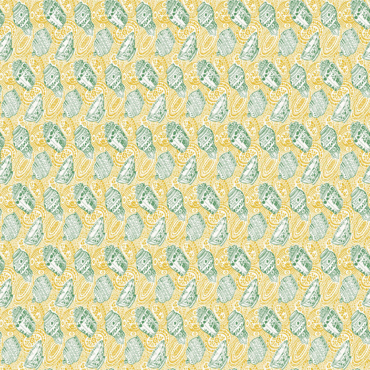 Char Ming Wallpaper - Green / Gold