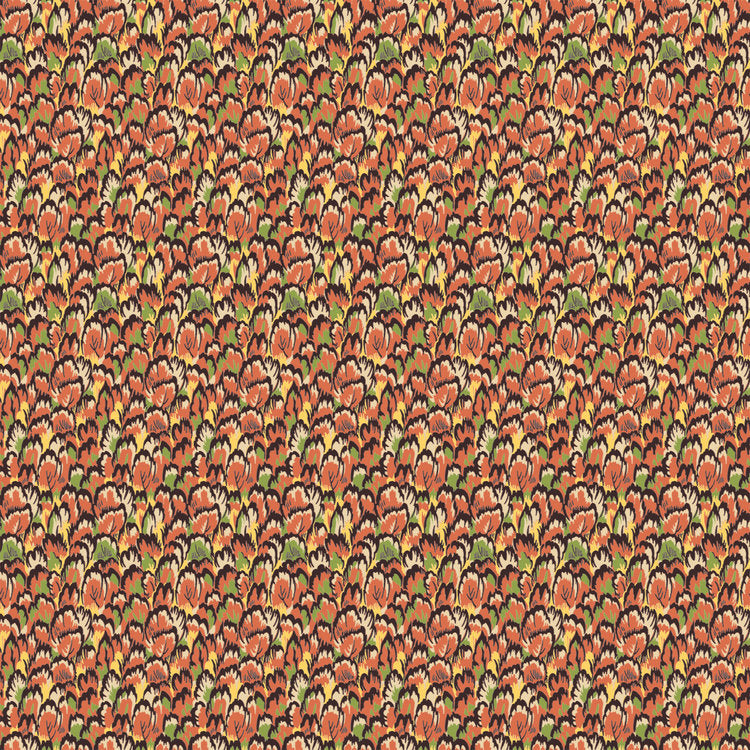 L'Aiglon Wallpaper - Coral / Multi