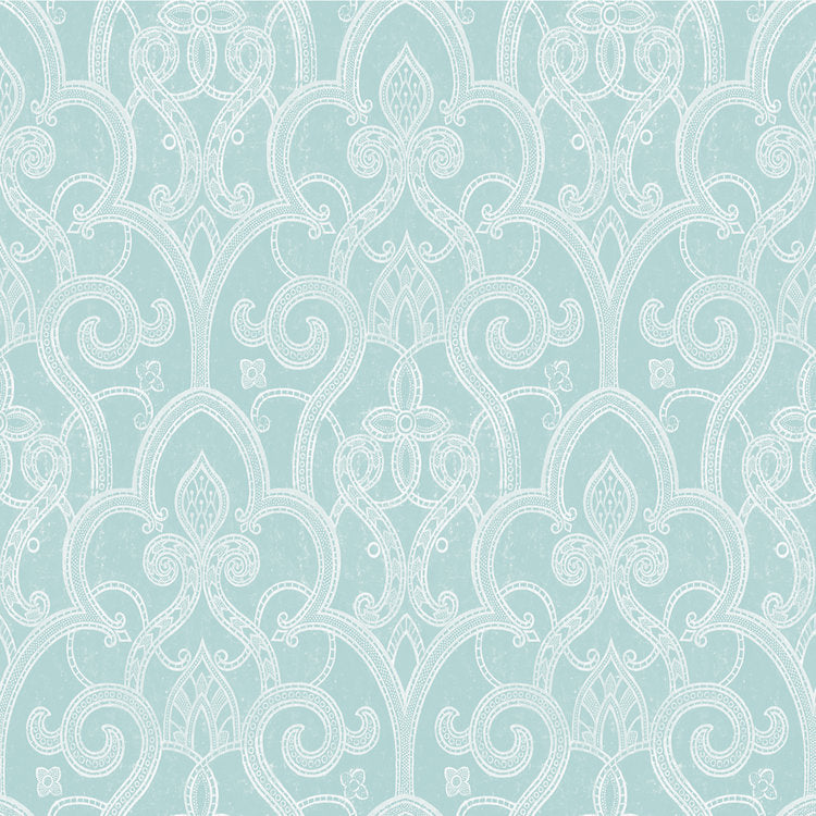 Tracery Wallpaper - Aqua