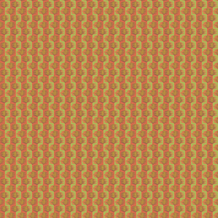 Ikat Stripe Wallpaper - Green / Red