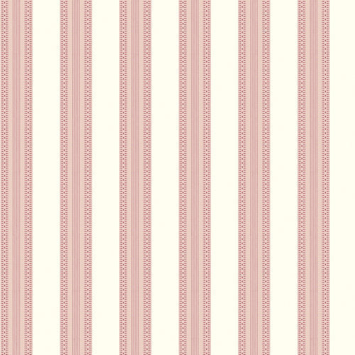 French Stripe Wallpaper - Rose